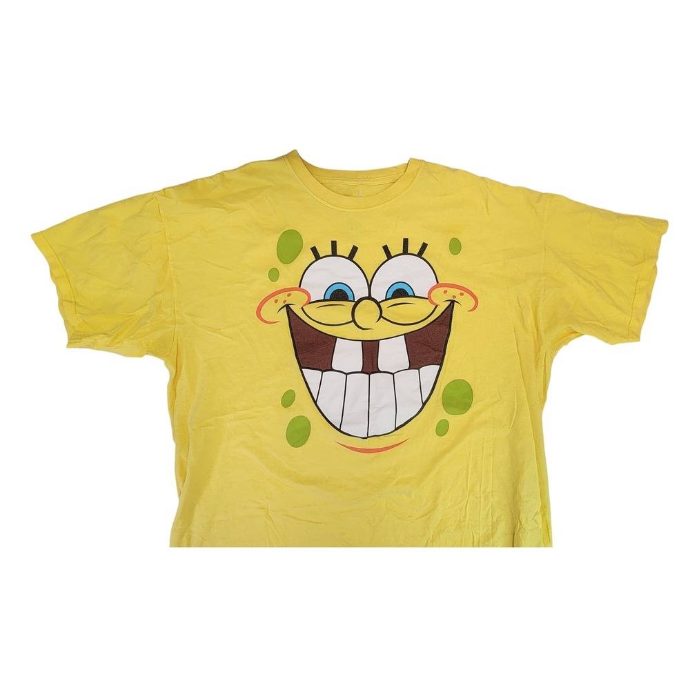 SpongeBob SquarePants Graphic T Shirt Yellow Nickelodeon Kids Size 2XL‎